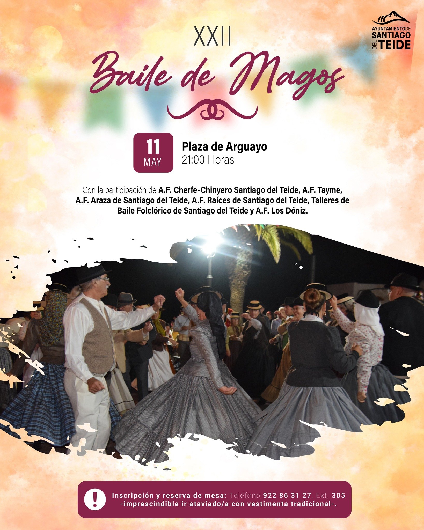 El municipio celebra este sábado la XXII edición de su tradicional Baile de Magos