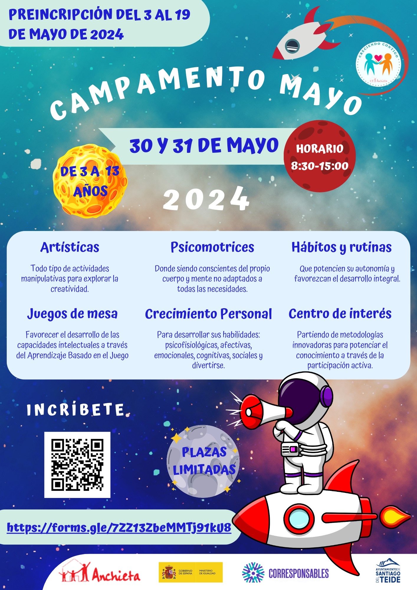 Campamento gratuito a finales de mayo para niños del municipio