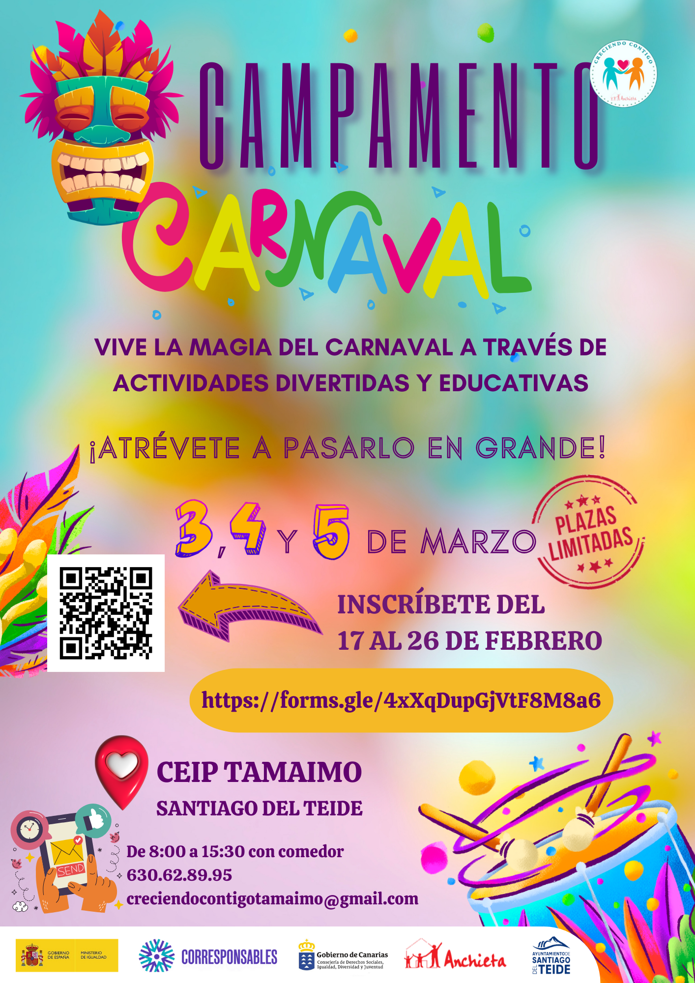 El ayuntamiento organiza un campamento gratuito por Carnavales para niños del municipio