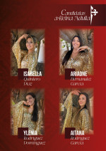 4 candidates aspiring to become Reina Adulta de la Fiestas Patronales en Honor a Santiago Apóstol 2025