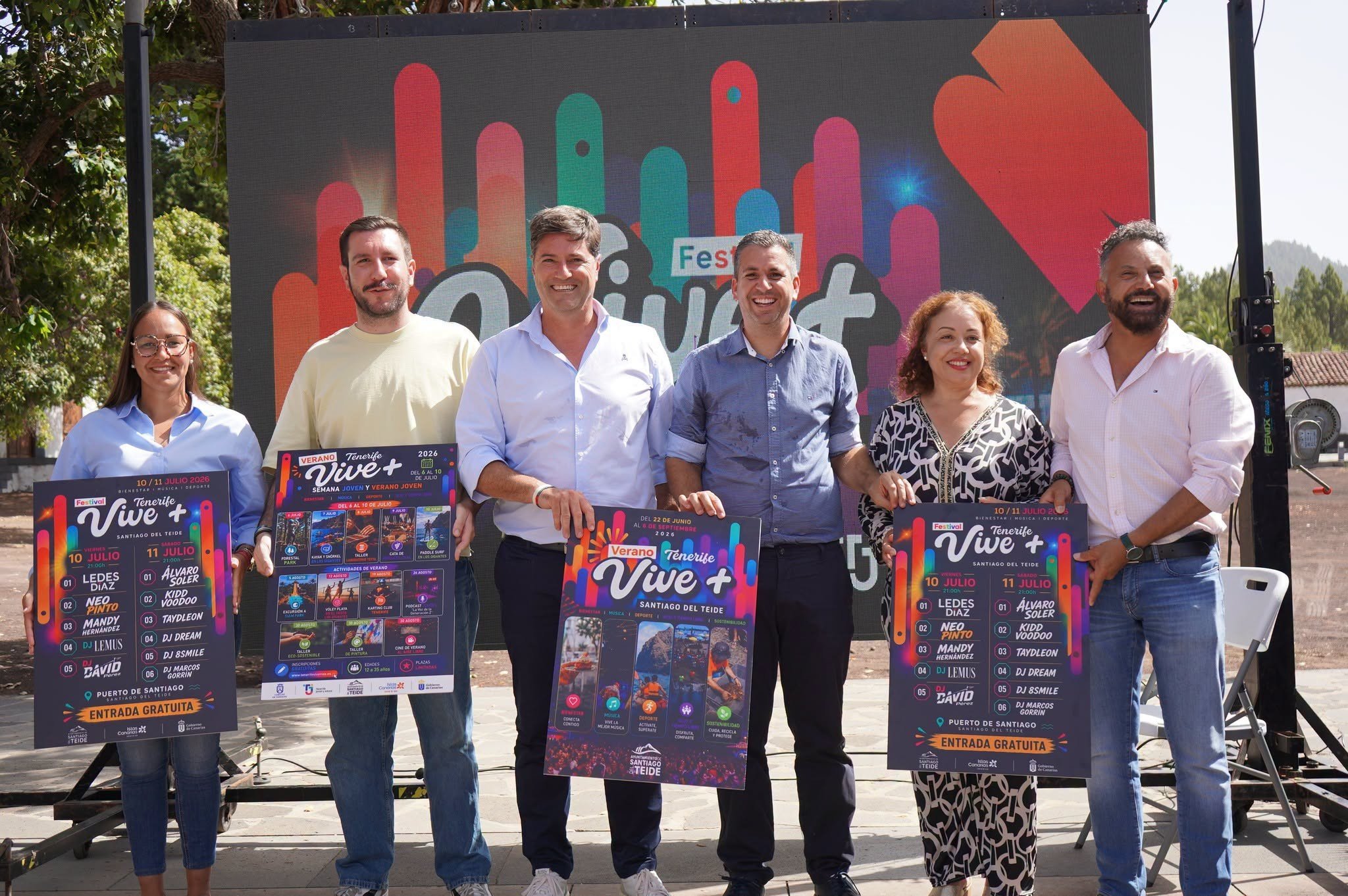 Il Sindaco presenta la terza edizione del Festival Tenerife Vive+Santiago del Teide e le attività della Settimana della Gioventù e dell'Estate Giovani 2026