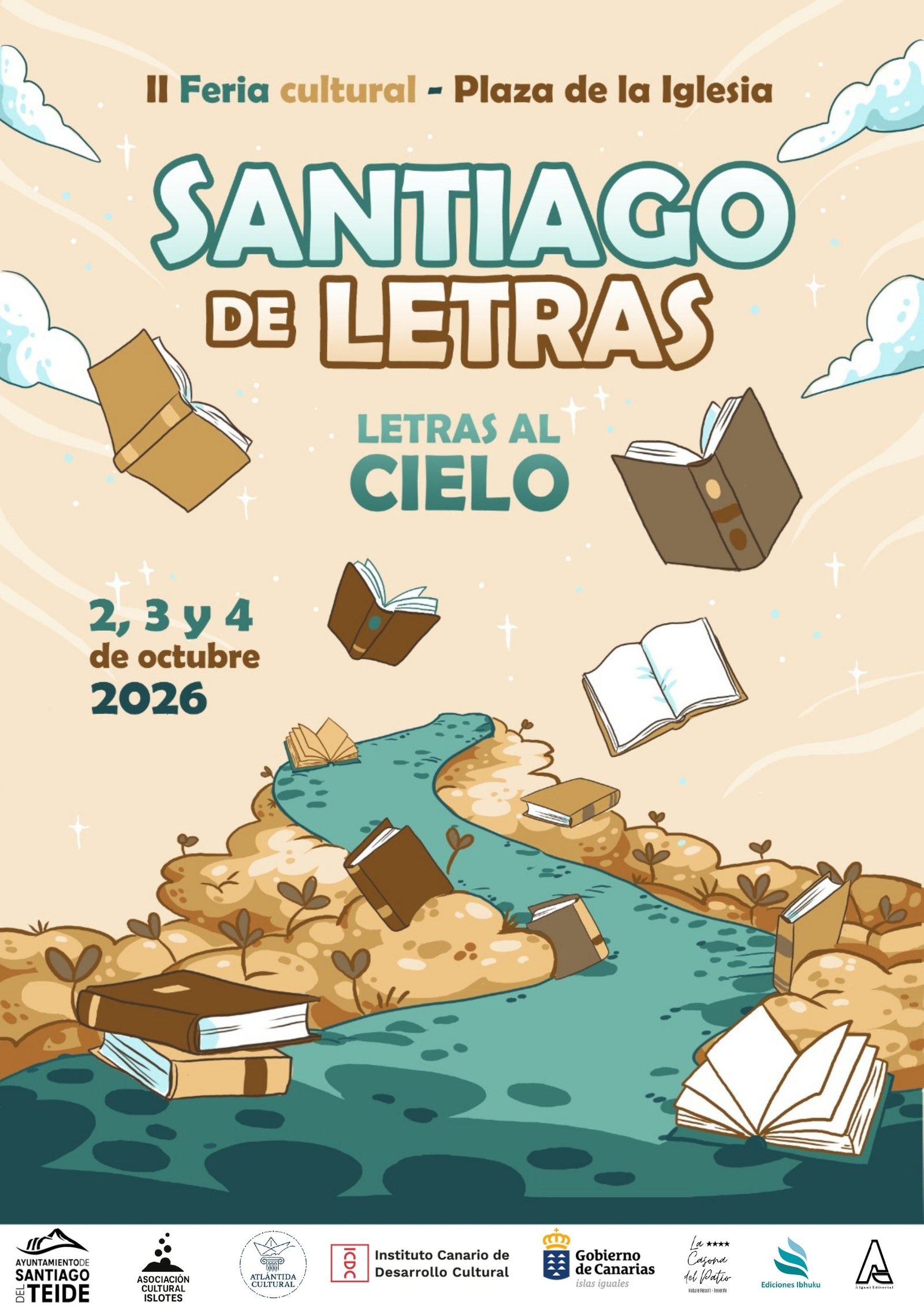 Santiago de Letras regresa en octubre con una segunda edición que llenará de libros y cultura la Plaza de Santiago del Teide