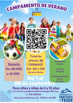 The city organizes a free summer camp, from 1 to 8 of September, for children/as of the municipality