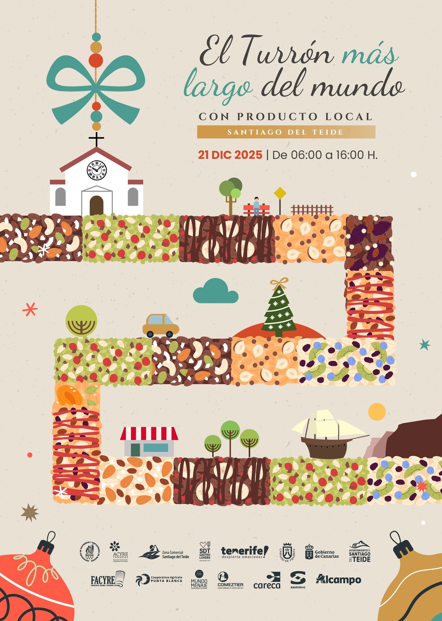 El domingo 21 de diciembre se elaborará el turrón más largo del mundo con producto local